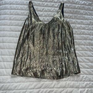 JCREW METALLIC SHINY TANK TOP